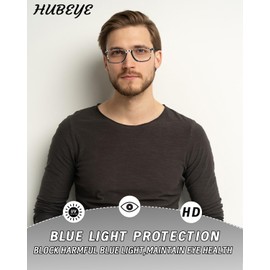 Hubeye 3 Pairs TR90 Sports Reading Glasses for Men and Women Ultralight Flexible Anti-Blue Light Readers +2.0