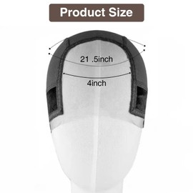 Velvet Wig Cap - Wig Making Cap with Grip Band Wig Cap and Non-Slip Grip Velcro Headband, Lightweight Hairpiece Hat for Home Cosplay Dating Events Parties Daily Activities(Black)