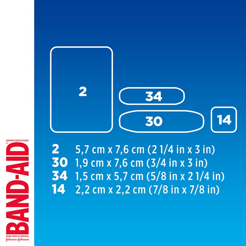 Band-Aid Comfort-Flex Assorted Strips Bandage Family Pack, tan, 80 Count