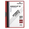 Durable DURACLIP 30 A4 Clip Folder | Holds up to 30 Sheets of A4 Paper | Robust Metal Sprung Clip | Pack of 25 Red ColouRed Files