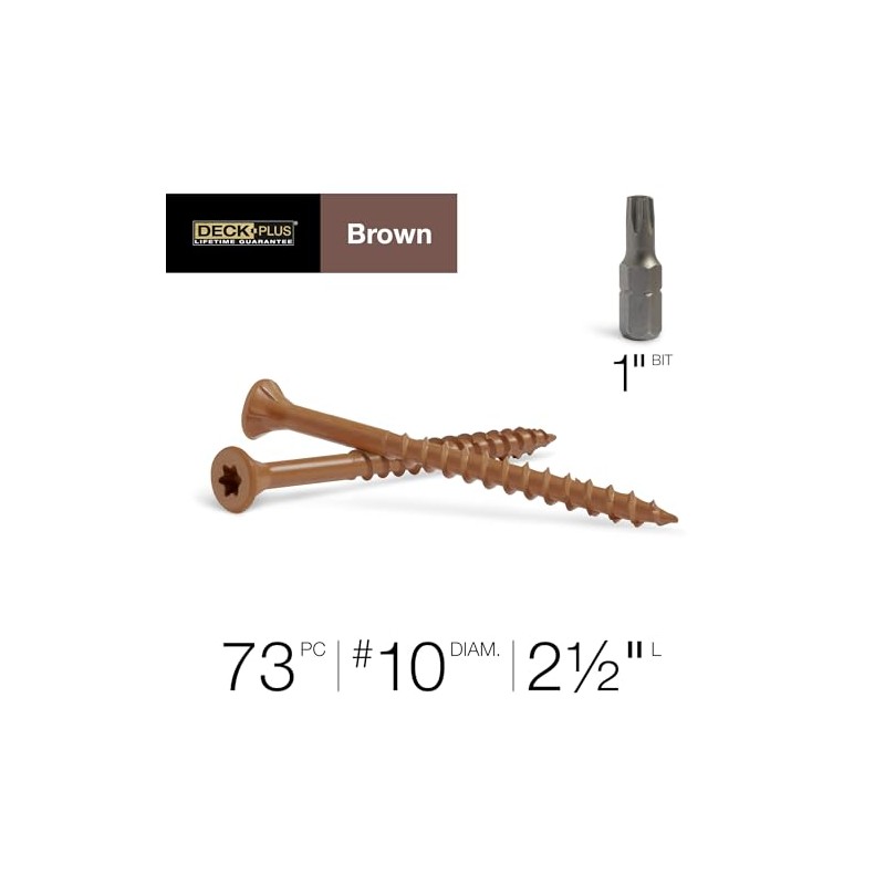 Tornillos Deck Plus, tornillo de madera exterior recubierto de epoxi