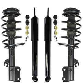 Detroit Axle - Front Struts w/Coil Springs Rear Shock Absorbers Replacement for 2014-2016 Nissan Sentra S SL SR SV - 4pc Set