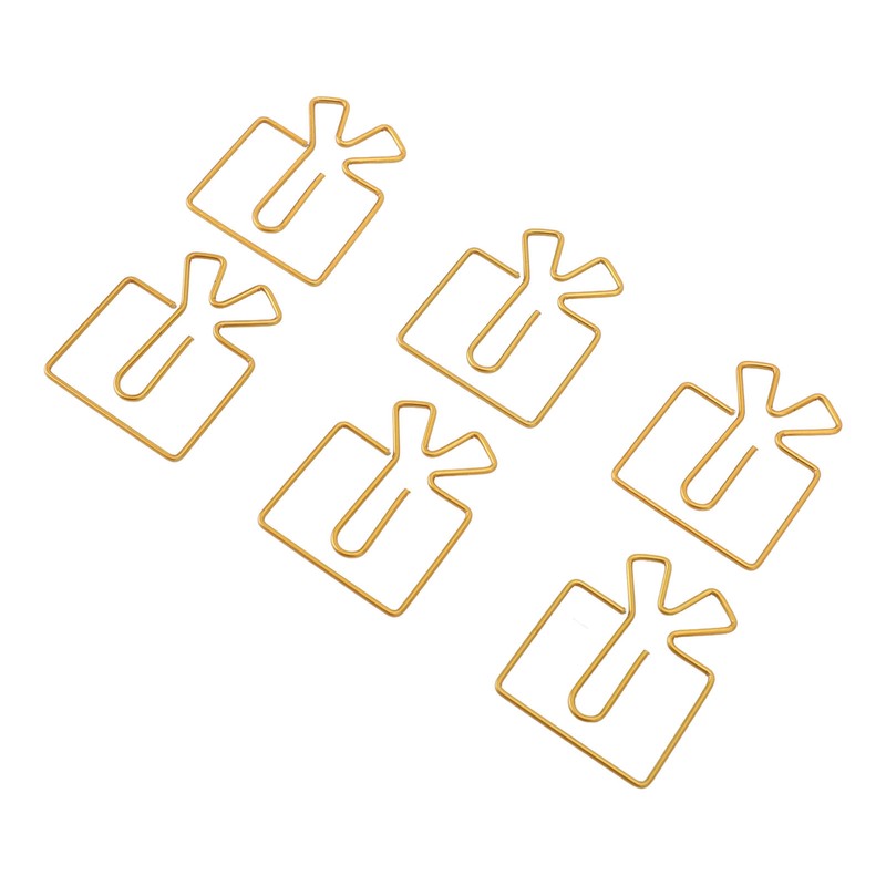 100PCS Funny Cute Paperclips Decorative Metal Small Journaling Paper Clamps