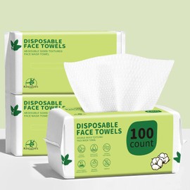 KeeiZoes Toallitas Faciales Desechables(300 Unidades) Biodegradables, Ultrasuaves Y Gruesas, Ideales para Pieles Sensibles. Toallitas Secas Desmaquillantes Sin Pelusa. Toallitas Multiusos para Limpiez