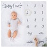 Ginger Ray White Fabric Baby Milestone Blanket Mat Keepsake 1