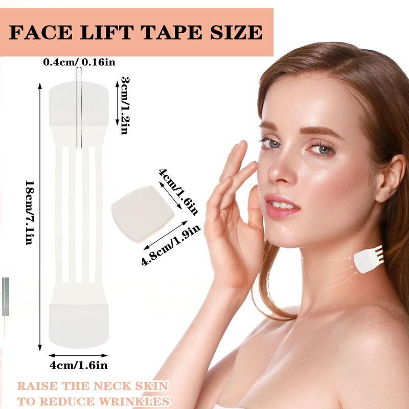48PCS Neck Tape, Invisible Necks Tape Lifting, Face/Neck Lifting Tapes,