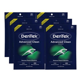 DenTek Triple Clean Advanced Clean Floss Picks, No Break & No Shred Floss, 90 Count, 6 Pack