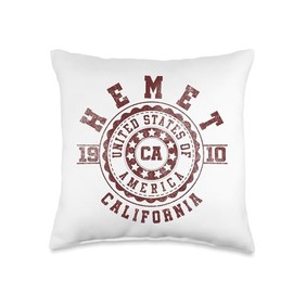 Apparel Hemet Souvenirs - California Hemet CA | California | Vintage City Apparels Throw Pillow, 16x16, Multicolor