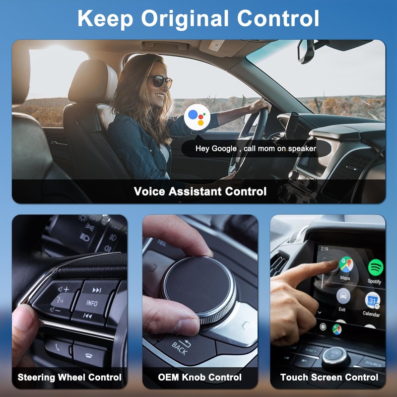 LXJADAP Adaptador inalámbrico Android automático, Adaptador inalámbrico Android para Coche,