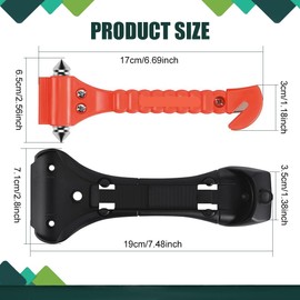 QZTYTY 3PCS Car Safety Hammer Set, Window Breaker Seatbelt Cutter, Car Window Glass Hammer Breaker and Seat Belt Cutter Escape Tool for Family and Auto Traffic Accident Emergency Escape (3PCS)