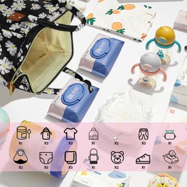 Femuar Diaper Bag Backpack Multifunction Maternity Diaper Bag for Baby Girls & Boys Large Capacity Travel Nappy Bags