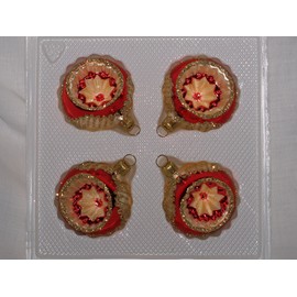 Christmas Tree Baubles with Reflective "Tradition" 6cm/4pieces per Box