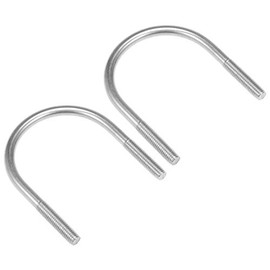 sourcing map Pack of 2 U-bolts M10 304 stainless steel U-bolt fasteners for 76 mm pipe diameter