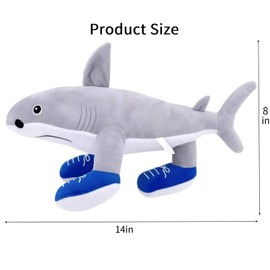 CREAJOY Italian Tralalero Tralala Brainrot Toys, 14in Adorable Tralalero Tralala Plush Toys, Cute Italian Shark Brainrot Teddy Stuffed Toys Gifts for Boys Girls Kids (Shark)