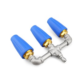ULXIOM Triple Turbo Nozzle Pressure Washer, 360°Rotating Nozzles for Power Washers with 1/4" Quick Connector, 3-in-1 Blue Tip, 4000 PSI, 6 GPM, 2.0 Orifice