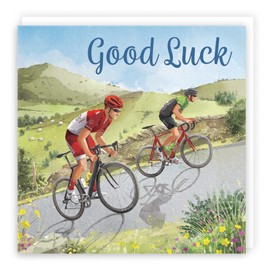 Hunts England - Road Cycling Good Luck Card For Him - Hill Climb - Road Bikes - Milo's - Fun - Boy's Good Luck Card - Men's Good Luck Card - For Exams, New Job, etc.