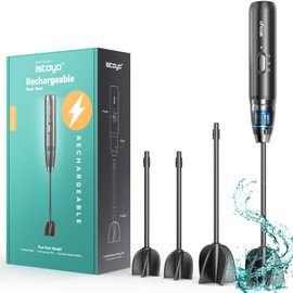 ISTOYO Rechargeable Resin Mixer, Epoxy Mixer for Saving Your Wrist, Epoxy Resin Mixer for Resin Molds, Resin Supplies, Silicone Molds Mixing, DIY Crafts (Included 4 pcs Paddles)