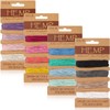16 Colours Thread Cord Multicoloured Flax, Natural Rope for Crafts