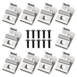 10PCS Belt Clips for Dewalt, Anglecai Drill Tool Clips Hook Kit 304 Stainless Steel Drill Belt Hook with Screws for Dewalt N268241 Fit for 20V Power Tools DCD980 DCD780B DCD785X DCD791D2 DCD795D2