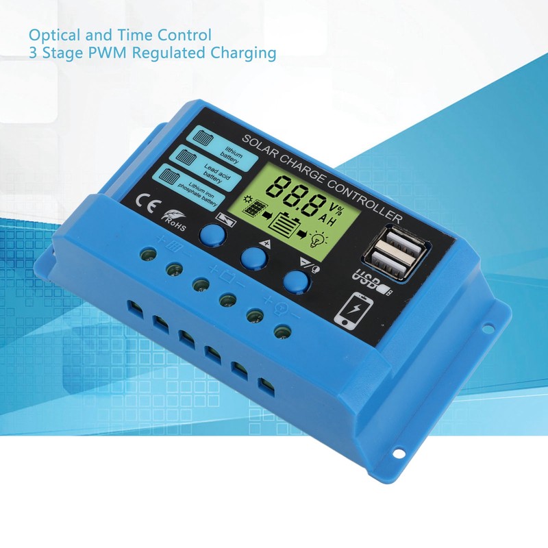 Solar Charge Controller 12V 24V Battery Solar Panel Charging Regulator