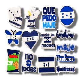 MOKADON 14Pcs Honduras Flag Shoe Charms, Shoe Decoration Party Gifts For Boys Girls Kids Women, Men
