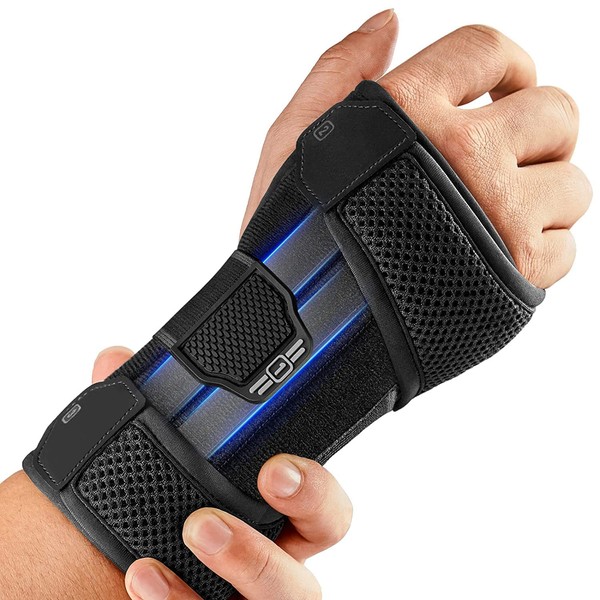 FREETOO Stable Version Wrist Support with 3 Metal Stays, Comfy Carpal Tunnel Wrist Splint with Soft Pad for Daily Use, Breathable Wrist Support Brace Fit Right Hand for Arthritis,RSI,Sprain Recovery