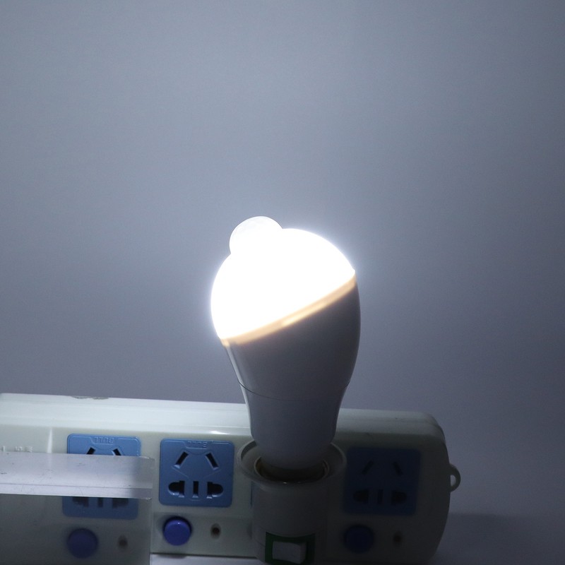 E27 Human Sensor Light Bulb 7W LED Induction Lamp for