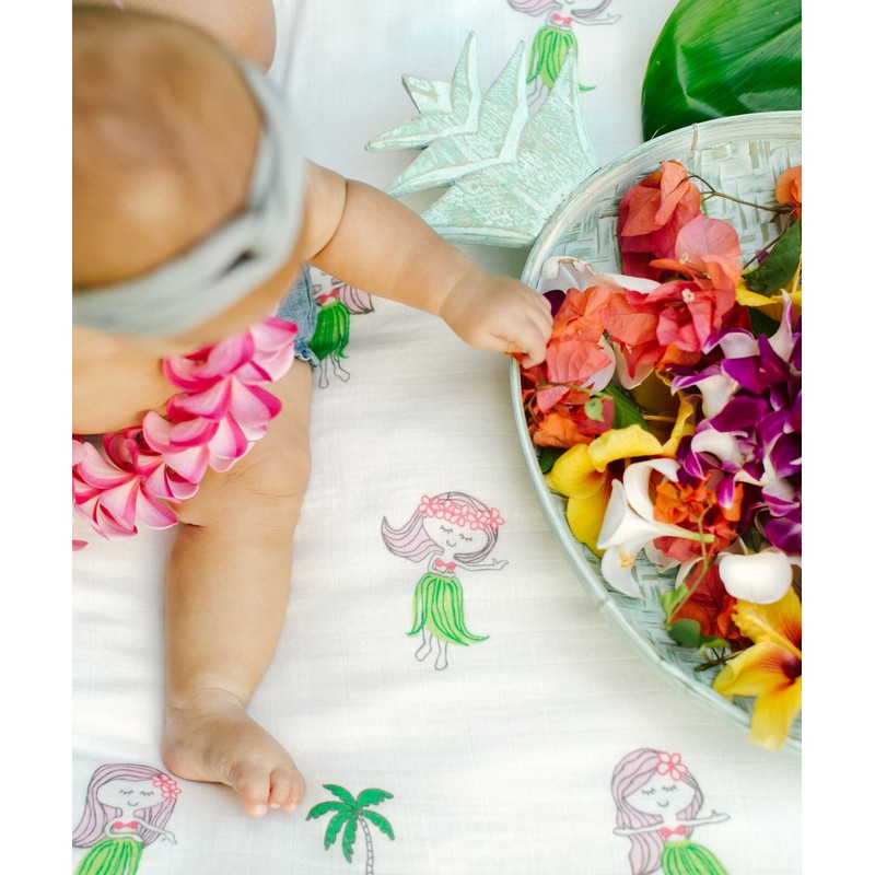 Coco Moon Bamboo Swaddle Hula Girl "Hula Girls"