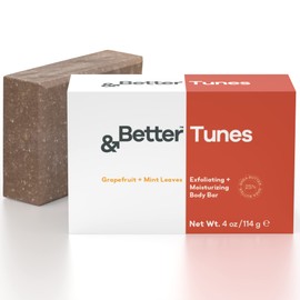 &Better Natural Body Bar Soap for Men | Heavy-Duty Grit Scrub Bar with Pumice | Exfoliating & Moisturizing | Handmade in Canada with Organic Shea Butter | Premium Citrus Scent