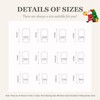 Square Christmas False Nails - 24PCS Short Press on Nails