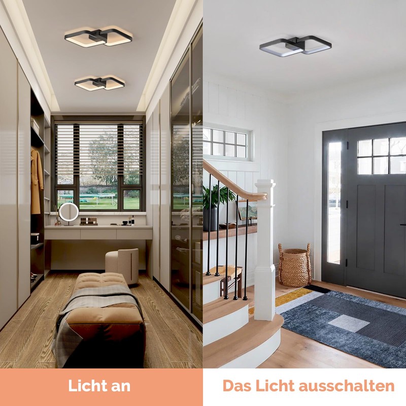 Sky angle LED Ceiling Light Flush-Mounted Chandelier Ceiling Light Black