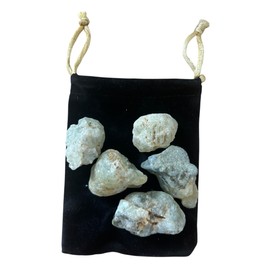 Natürlicher Prehnit-Stein, 20 bis 30 mm, 5 Stück, Prehnit im rohen elektromagnetischen Schutz, natürlicher schwarzer Quarzkristall für die Schmuckherstellung (Prehnit, 5)