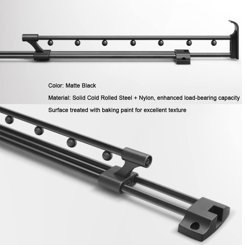 Heavy Duty Extendable Pull Out Closet Rod - Sliding Wardrobe