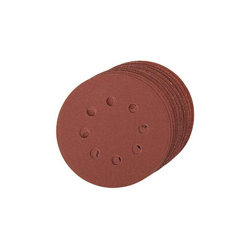 Silverline 479349 Hook and Loop Discs Punched 125 mm 10pce