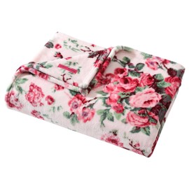 Betsey Johnson - Blanket, Ultra-Soft Plush Bedding, Warm & Cozy, Oversized Room Essentials (Vintage Floral Pink, King)