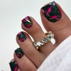 Press on Toe Nails Pink Flower Fake Toe Nails Spring