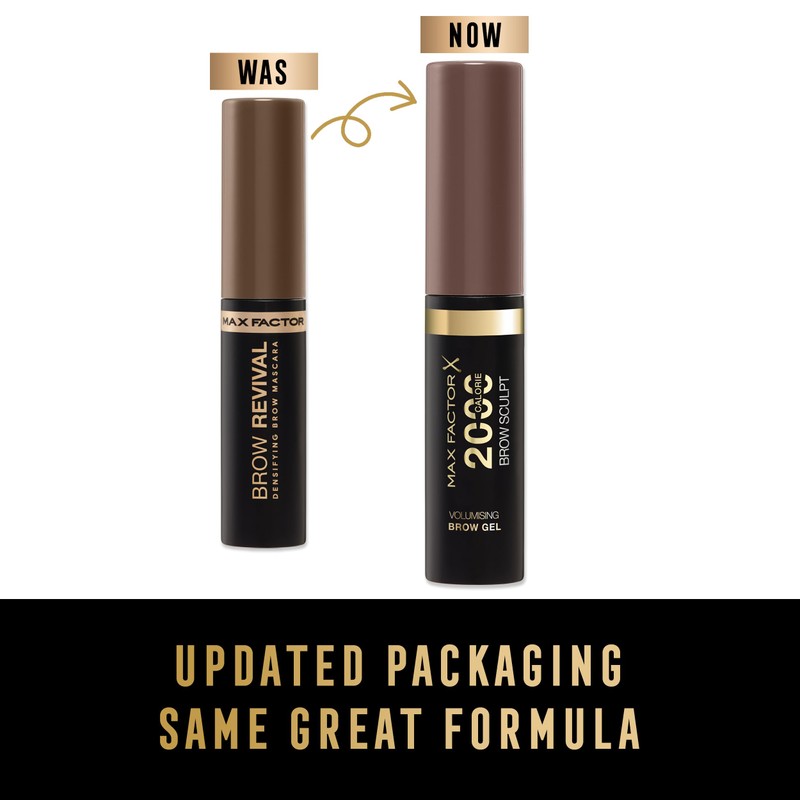 Max Factor 2000 Calorie Volumising Brow Sculpt Gel, Long-Lasting, Plumped