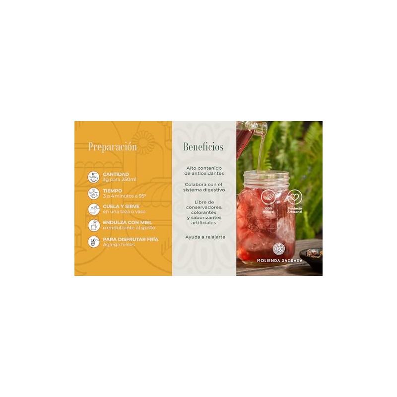 Molienda Sagrada Tisana Limonada RosaInfusión Herbal 15 sachets biodegradables
