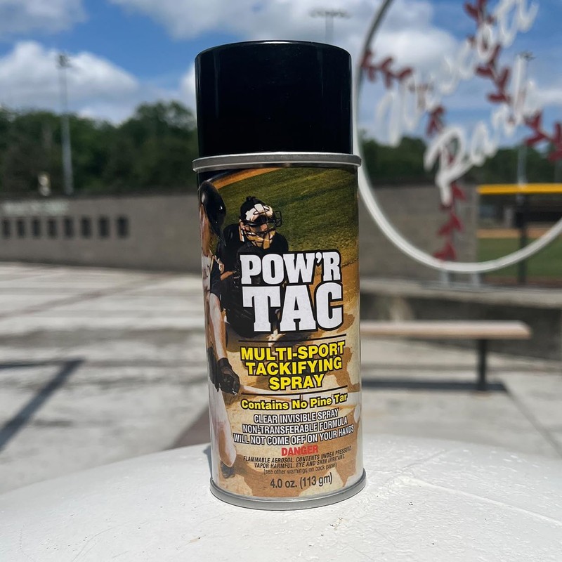 Pow’r Tac Grip Spray Adhesive for Sticky Baseball Bat Grips,