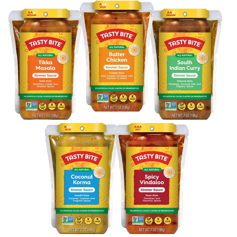 Tasty Bite Sauces Variety, Pack of 5, Butter Chicken, Tikka