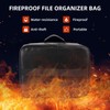 Fireproof File Document Bag Safety Organizer Zipper Closure Fire &