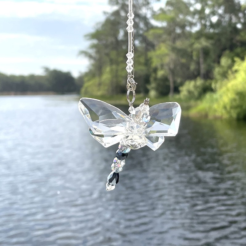 Crystalize Home Crystal Dragonfly Blue Navy