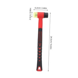 Operitacx Double Faced Ergonomic Rubber Hammer Soft Head Mallet for Tile Installation Home Renovation Durable Rubber Flooring Tool