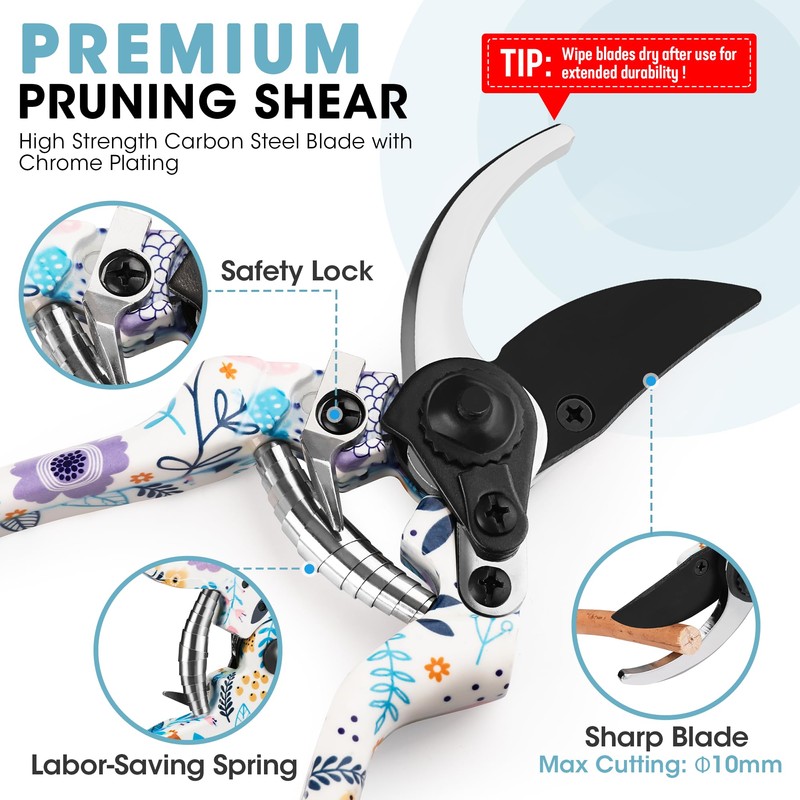 WORKPRO 4 Piece Garden Tools Set, Stainless Steel Hand Tools