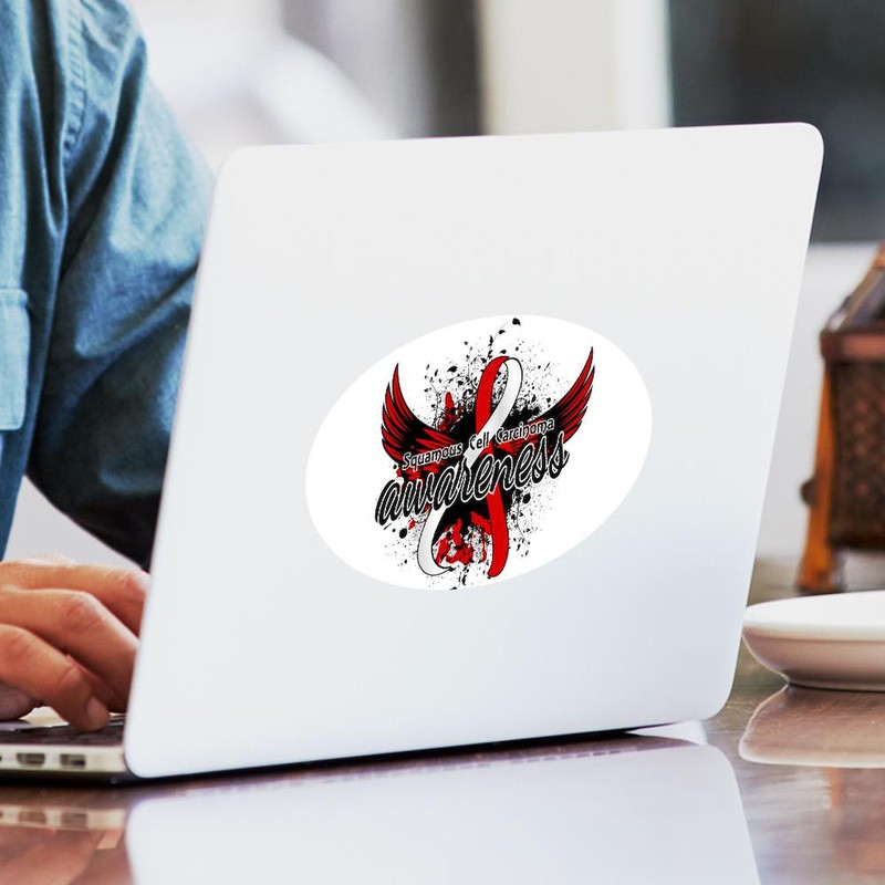 CafePress Squamous Cell Carcinoma Awareness 1 Oval Car Bumper Sticker