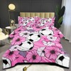 CCoutueChen Queen Soccer Comforter Set for Girls Pink Floral Bedding