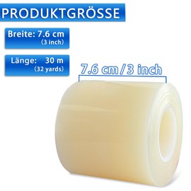 Birllaid Transparent Sealing Tape, 3" x 30m, Windproof, Waterproof, No Residue, Window Draught Insulation