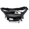 Black Leather Fanny Pack for Men & Women, Fashionable Multi-Pockets