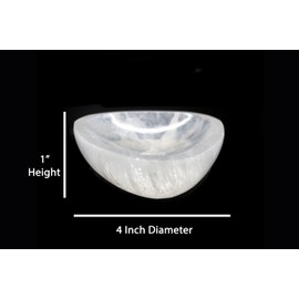 Soul Sticks Selenite Crystal Bowls for Smudging, Healing, Recharging Crystals | Pure Selenite Smudge Bowl & Crystal Charging Station Ethically Sourced in Morocco (Triangle - 4 Inch)