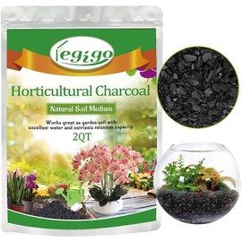 Legigo 2QT Horticultural Charcoal for Plants- Plant Charcoal Hardwood Biochar Soil Amendment, Activated Charcoal for Soil Amendment, Terrariums, Indoor Plant